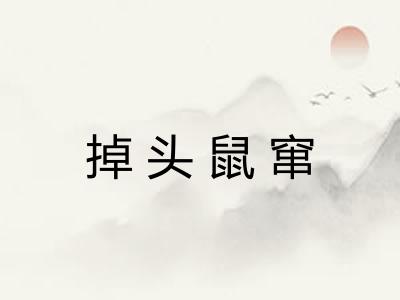 掉头鼠窜