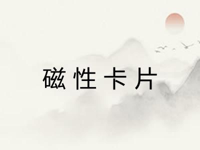 磁性卡片