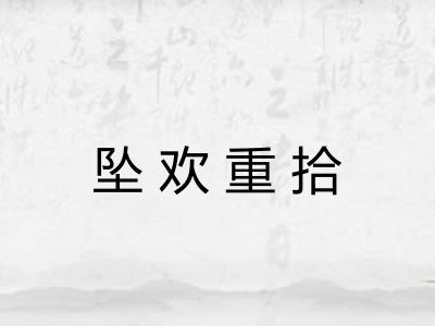 坠欢重拾