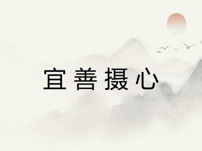 宜善摄心