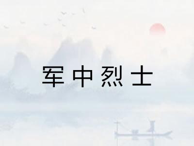 军中烈士