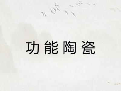 功能陶瓷