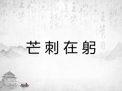 芒刺在躬