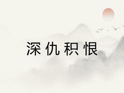 深仇积恨