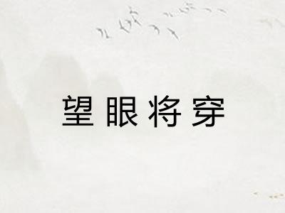 望眼将穿