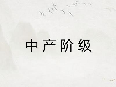 中产阶级