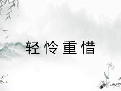 轻怜重惜