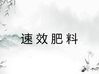速效肥料