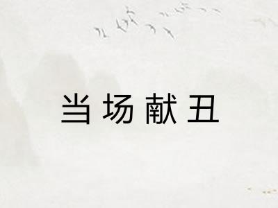 当场献丑