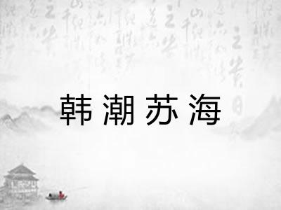 韩潮苏海