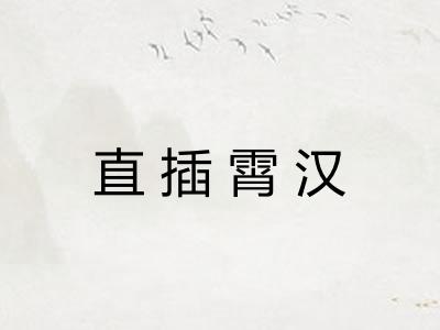 直插霄汉