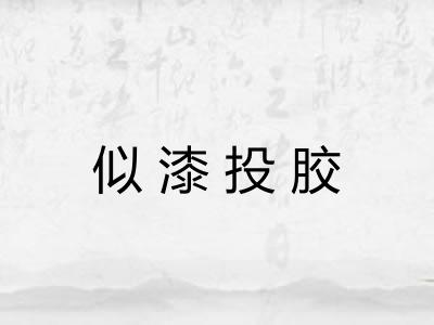 似漆投胶
