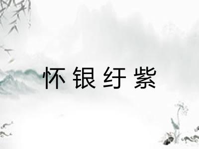 怀银纡紫
