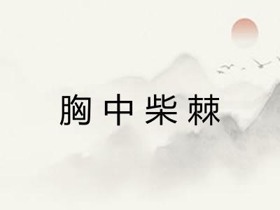 胸中柴棘