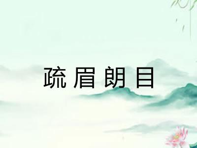 疏眉朗目