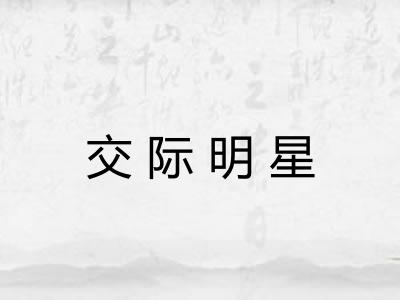 交际明星