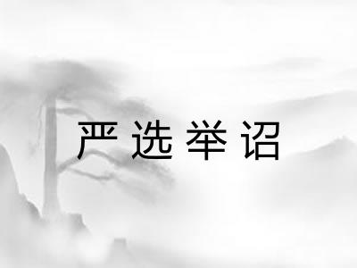 严选举诏