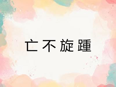 亡不旋踵