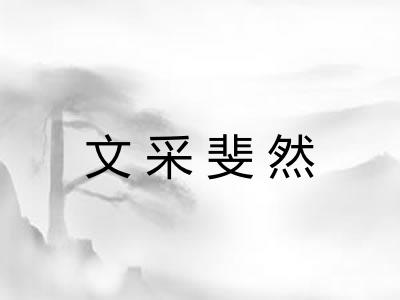 文采斐然 文采斐然
