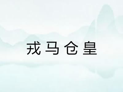 戎马仓皇