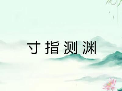 寸指测渊
