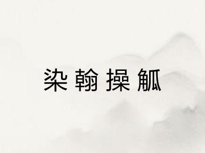 染翰操觚