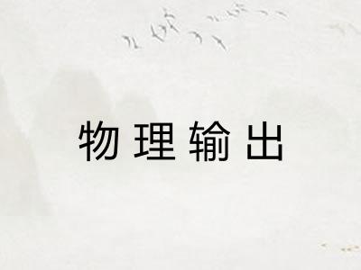 物理输出