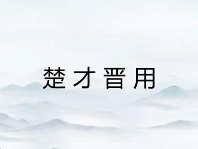 楚才晋用