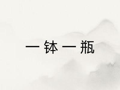 一钵一瓶