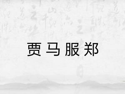 贾马服郑