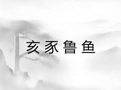 亥豕鲁鱼
