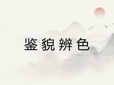 鉴貌辨色