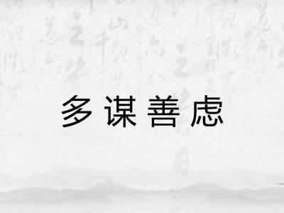 多谋善虑