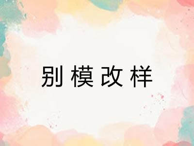 别模改样