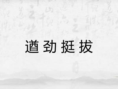遒劲挺拔