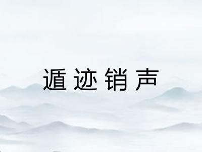 遁迹销声