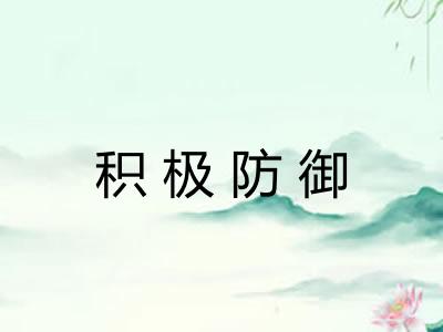 积极防御