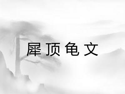 犀顶龟文