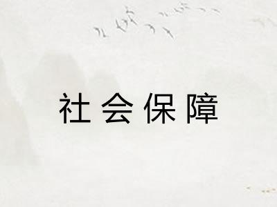 社会保障