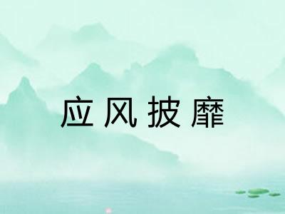 应风披靡