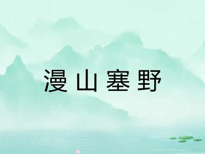漫山塞野