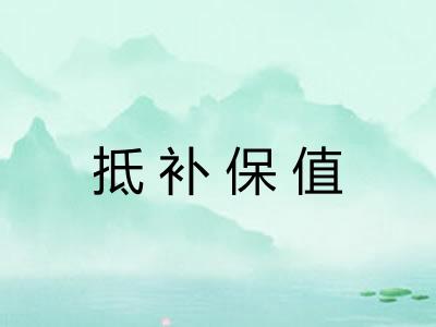 抵补保值 抵补保值