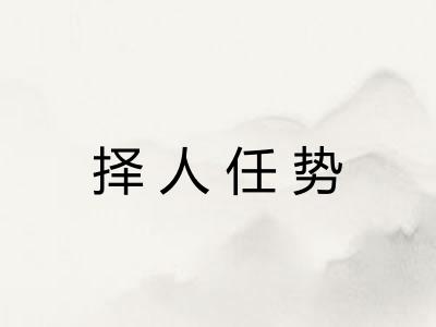 择人任势
