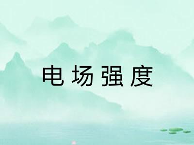 电场强度
