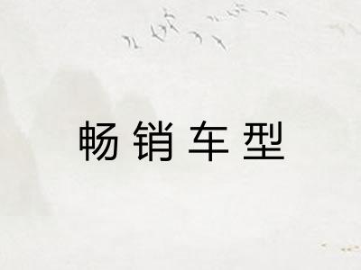 畅销车型