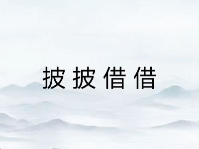 披披借借