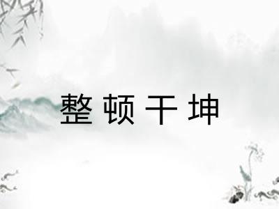 整顿干坤