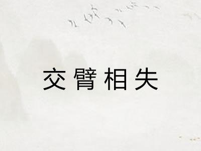 交臂相失