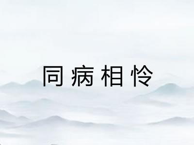 同病相怜