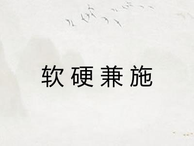 软硬兼施 软硬兼施